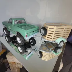 Micro Mini crawler Axial SCX24 woody trailer