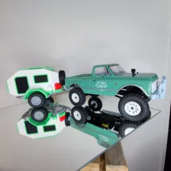 Mini crawler SCX24 Expedition camping trailer