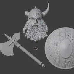 Mythic Legions Dwarf Mithral King Head Axe Shield Action Figure Drow