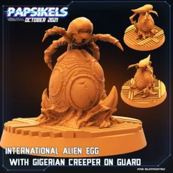 NTERNATIONAL ALIEN EGG WITH GIGERIAN CREEPER ON GUARD