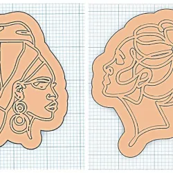 Polymer clay stamps/Female face stamps for polymer clay