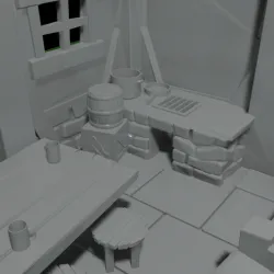 Pot, Pan & Mug Accessories for Fantasy House RPG Terrain 28mm