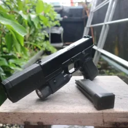 Railed Mock Suppressor for Glock 17/18 Airsoft GBB Pistol