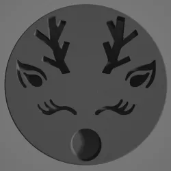 Reindeer Face Debosser (Commercial Use)