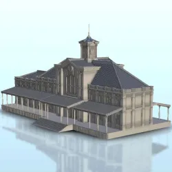 Retro train station 12 - Flames of war Bolt Action Empire baroque Age of Sigmar Modern Warhammer
