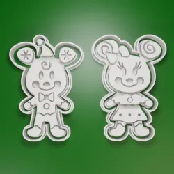 Sellos Mickey Minnie Navidad