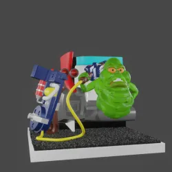 SLIMER PROTON PACK THE REAL GHOSTBUSTERS 3D print model