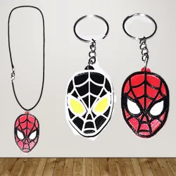 SPIDER-MAN STL KEYCHAIN AND NECKLACE