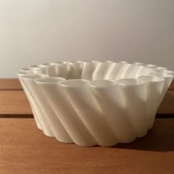 Spiral pencil holder and bowl