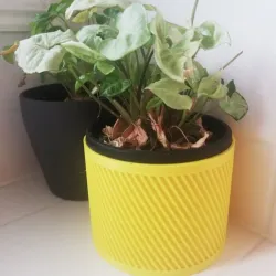 Spiral Stripe Planter / Vase in 143 sizes