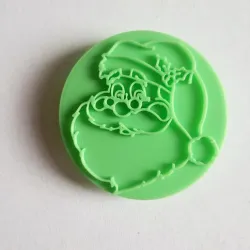 stamp santa clous face 6cm