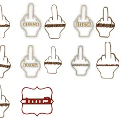 Swear words cookie cutters pack
