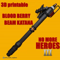 Travis Touchdowns Blood Berry Beam Katana - No More Heroes