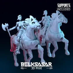 Viking Rider Normal and Nude 3D print model
