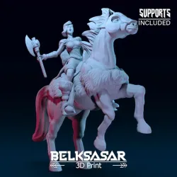 Viking Rider Nude 3D print model
