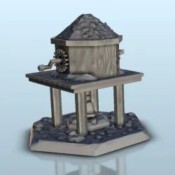 Water pump - Warhammer resin FDM Age of Sigmar Bolt Action terrain miniatures scenery 28mm 32mm 15mm