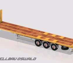 1:18 Moos - 3-Achs Plateau Auflieger CIW100 LKW Trailer