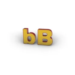 3d print - LETTERS  "b" and "B"  - 250mm
