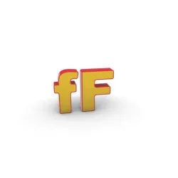 3d print - LETTERS - "f" and "F" - 250mm