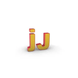 3d print - LETTERS - "j" and "J" - 250mm