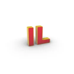 3d print - LETTERS - "l" and "L" - 250mm