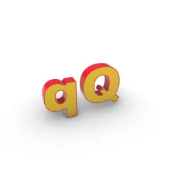 3d print - LETTERS - "q" and "Q" - 250mm