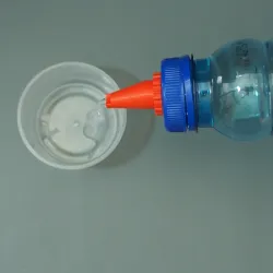 3D Printed Bottle Spout with Air Vent modeled in DSM