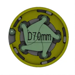 3DP5BLROD70A Mechanical Iris shutter diaphragm diy hobby mechanism