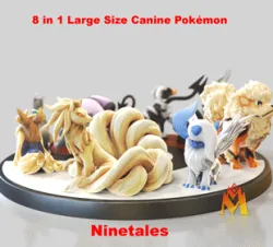 8 IN 1 LARGE SIZE CANINE POKÉMON PACK -LARGE SIZE DOG TYPE-FANART - POKÉMON FIGURINE