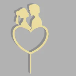 Bride and groom cake topper