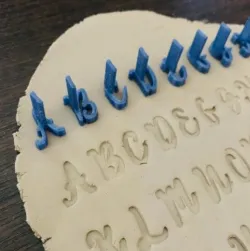Capital alphabet Letter Handwritten Stamps | 3d Print | Polymer Clay Pottery Ceramic Accessories Making Stamps l DIY Tools Supplies | DIY
