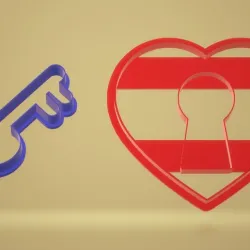 Cookie cutter lock and key