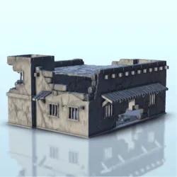 Desert destroyed shop - Arabian Flames of war Bolt Action Desertic Modern Warhammer