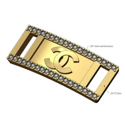 Diamond Chanel logo bracelet tag 3D print model