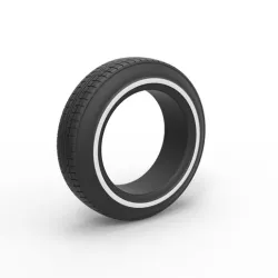 Diecast lowrider tire Scale 1 to 10