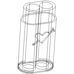 Double cigar heart humidor