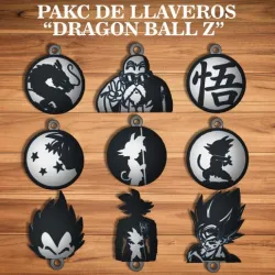 DRAGON BALL Z" / KEY CHAIN KEY RING PACK