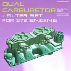 Dual Carburetor set with filters for 572 ENGINE 1-24th