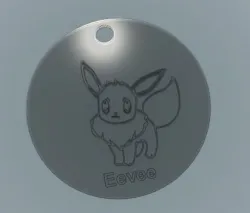 Eevee Keychain Tag Pokemon