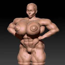 FBB with huge boobs. Posable arms model optional.