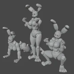 fnaf bonnie sexy woman figure, 3 different poses