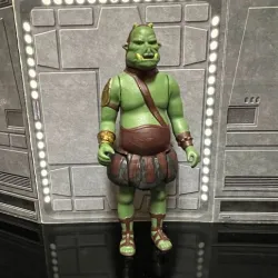GAMORREAN GUARD, ARMORED FIGHTER VINTAGE CUSTOM STAR WARS ACTION FIGURE, THE BOOK OF BOBA FETT, THE MANDOLORIAN, KENNER 3.75", CUSTOM 1/18 FIGURE