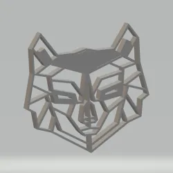 Geometric wolf head