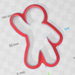 gingerbread man wave cookie cutter form - 10cm ( 3.93 inch)
