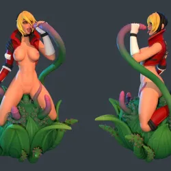 Glamorous Spacepunk Kate - Tentacle Plant Fun
