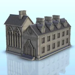 Gothic building 1 - Flames of war Bolt Action Desertic Modern Warhammer