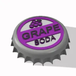 Grape soda pin (pin, Ellie up button) optimized for 3d printing