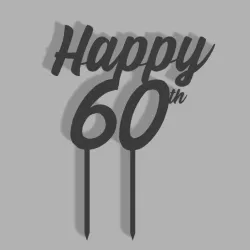 happy 60 th Cake topper