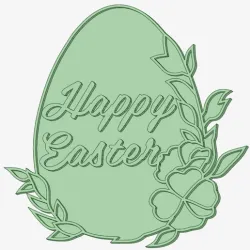 Happy easter egg cookie cutter