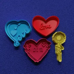 Heart Love Sunflower Cookie Cutter